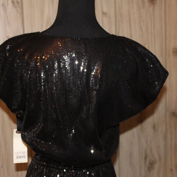 DRESS BB Dakota by Steve Madden Little Black Sequin Cocktail Size Small NWT's - Picture 9 of 15